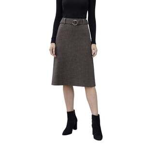 Robert Louis Women’s Stretch Brown & Black Herringbone Skirt Size M